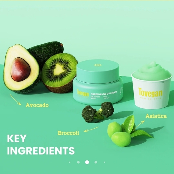 TOVEGAN Green Glow Anti-Wrinkle Cream Full Size  1.69 fl oz - Picture 4 of 9